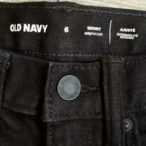 Old Navy New With Tag Built-In Flex Black Skinny Boy Jeans With Adjustable Waist - Picture 9 of 11